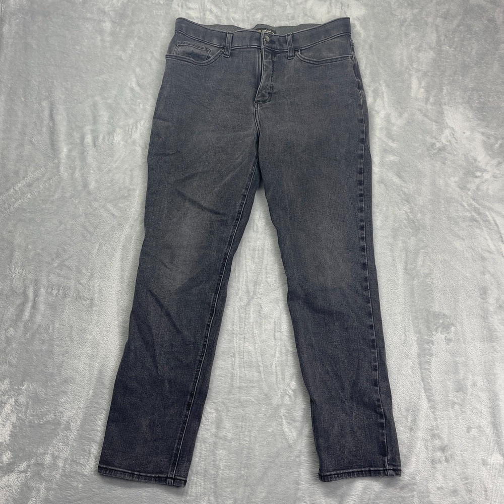 Lee Jeans Womens 12 (32x29) Gray Denim Slim Fit Mid Rise Straight Leg Outdoor